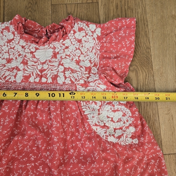 THML Pink And White Floral Embroidered  Blouse Size Small - Picture 3 of 6